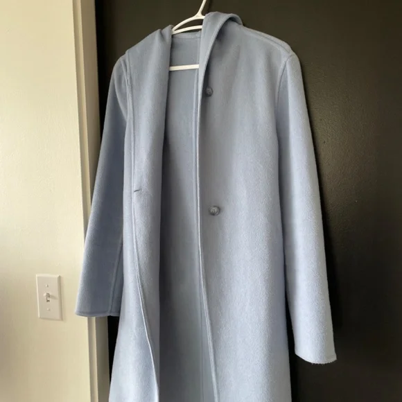 Wool blend hooded coat/jacket with belt - Picture 2 of 7